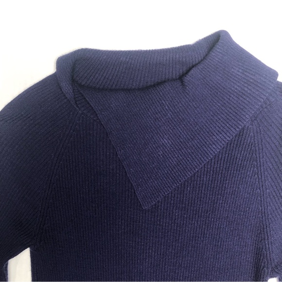 ⭐️NEW⭐️ White House Black Market (WHBM) Long Sleeve Blue/Purple Sweater Dress - Picture 6 of 8